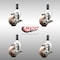 Service Caster 3 Inch 316SS High Temp Glass Filled Nylon 3/4 Inch Stem Caster Set Brake SCC SCC-SS316EX20S314-GFNSHT-TLB-34-4 - alternate 4